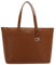 Calvin Klein Damen CK Must Shopper LG W/Slip PKT K60K609860 Crossovers, Braun (Cognac)