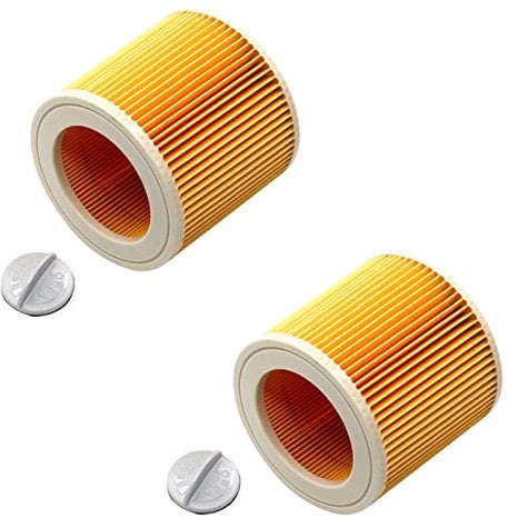 2 Pack Filter Replacement Parts for Karcher WD2 WD 2 Plus WD3 WD3P MV2 MV3 WD 2200 SE 4001 Wet & Dry Vacuum Cleaner Accessories, Part # 64145520