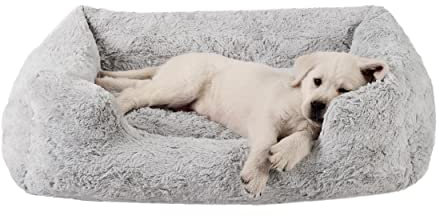 Best Friends by Sheri Soothe & Snooze Lounge Lux - Hundebett - Memory-Foam - rechteckig/waschbar - Grau - M 76 x 51 cm