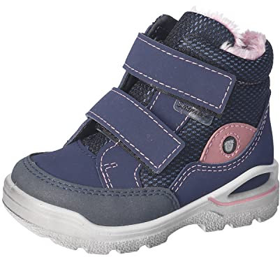 RICOSTA Baby Mädchen Winterstiefel Lasse,Kinder Lauflernschuhe,WMS:Mittel,lose Einlage,Sympatex,waschbar,wasserdicht,Nautic/Sucre (170),24 EU