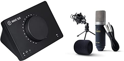Elgato Wave XLR - Console et préampli 75 dB pour micro XLR vers USB-C, interface à alimentation fantôme 48 V, Mute tactile, logiciel de mixage pour streaming, enregistrement, podcasts et micro XLR