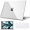 Fintie Hülle Kompatibel mit MacBook Air M4 M3 M2 13.6 Zoll (2025-2022) A3240 A3113 A2681, Ultradünne Hartschale Schutzhülle Snap Case + Tastaturabdeckungen + Displayschutzfolie, Transparent