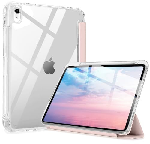Miieadoo Schutzhülle für iPad der 10. Generation, stoßfest, rosa Hülle mit integriertem Stifthalter, Smart Auto Sleep/Wake