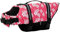 FANSU Hundeschwimmweste, Hunde Schwimmweste mit Rettungsgriff Rettungsweste für Hunde Verstellbare Größe zum Schwimmen, Surfen, Bootfahren (XS,Rosa Blume)