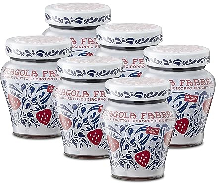 Food-United ERDBEERE 4x230g | FABBRI 1905 | in Sirup | Halb-Kandiert | Fragola | Erdbeeren aus Italien | fabbri strawberries in syrop | für Dessert Cocktail Drinks Torten Pavlova Joghurt Topping (4)
