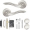 Decoranddecor Solace Chrome Internal Door Handles – Aluminium Brushed Nickel Handle Sets with Lock and Keys – Sleek and Durable Design for Wooden Interior Doors in Homes and Offices