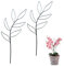 Tutores Plantas Escalador, Varilla de Soporte para Plantas Trepadoras en Interiores, Metal Enrejados de para Plantas en Maceta y Enredaderas de Jardín (2 Piezas, Negro)