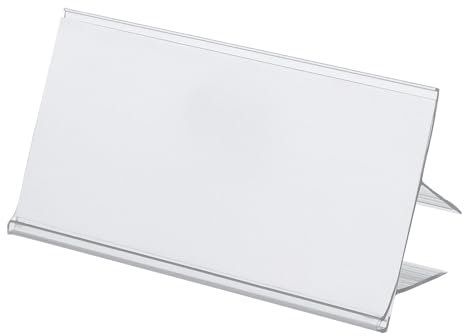 PATIKIL Porte-Étiquette pour Étagère en Verre de 3,2L x 1,7W, Lot de 30 Porte-Étiquettes en Plastique Transparent, Convient Aux Étagères en Bois Et en Verre de 0,59 à 0,7