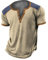Henley Shirt Herren Hemd Kurzarm Männer Freizeithemd Vintage Casual Leicht Baumwolle Slim Fit V Ausschnitt T-Shirt Sommer Oberteile Einfarbig Mode Basic Tshirt