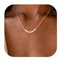 Chriscoco Perlenkette Damen Gold Perlen Halskette Damen 14K Vergoldete Perlen Kette Perlen Choker Kette Goldkette Halskette mit Süßwasserperlen Perlen Geschenke Schmuck