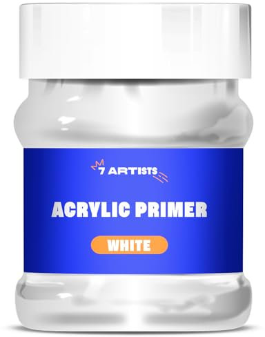 7 Artists Primer Acrilico Bianco 230 ml | Gesso Liquido per Tela e Pittura | Gesso Artistico di Bologna