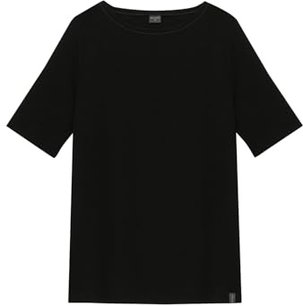 Dilling Damen T-Shirt aus Merinowolle - Schwarz 38