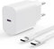 Caricatore USB C 20W con Cavo USB Type C 2m, fast Charge Presa USBC Alimentatore Caricabatterie Spina USB C cavetto Caricatore Rapido per Apple iPhone 16, iphone 15 Pro Max/Plus/ipad/Pro/air/mini