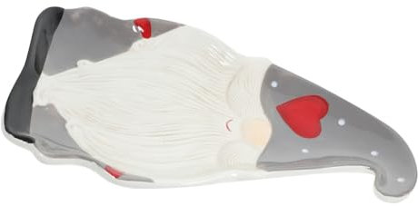 KITANDOVE 1pieza Plato Cerámico De Santa Claus para Decoración Navideña para De Navidad y De Limpiar y Resistente Al