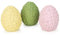 Logbuch-Verlag 3 Bunte Ostereier Figuren Ostern Deko gelb rosa grün Ostergeschenk Osterdekoration 8 cm