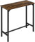 EUGAD Bartisch Vintage Braun, Stehtisch, Küchentisch, Bar Tisch schmal, Konsolentisch, Flurtisch, Beistelltisch hoch, für Bar Bistro Kücheninsel, aus Holzwerkstoff Metall, 100x100x40cm