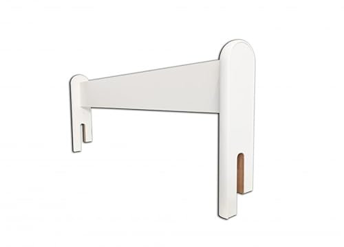 Happy Babies - Verschiebbares Bettgitter für Kinder, Schutz vor Stürzen des Kindes, erhöhte Sicherheit, verschiebbares Bettgitter fürs Kinderzimmer (Weiß, 82 cm)