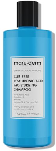 Maruderm SLES-freies Hyaluron-Shampoo – Sanfte & nährende Pflege für trockenes, dehydriertes Haar, 400 ML