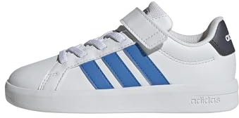 adidas Unisex Kids Grand Court 3.0 Children Shoes, FTWR White/Lucid Ray Blue/Aurora Onix, 13.5 UK Child