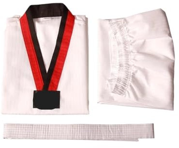ANQKYO Judo Anzug Judo-Anzüge, Taekwondo-Anzug, Herren und Damen, Polyester-Baumwolle, Karate-Anzug, weiß, Taekwondo-Uniformen, Karate-Judo, Judo-Anzüge-Set(110cm)