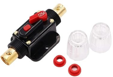 bvwkkynle Disjoncteur 12 V-48 V for Voiture et Camion, 40 A, 50 A, 60 A, 80 A, 100 A, fusible réarmable, Protection Contre Les Courts-Circuits, Porte-fusible, Assurance électrique (150 A)(80A)