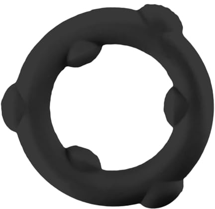 Oxballs Spinner Cock Ring – Black Silicone C-Ring | Stretchy Body-Safe Ring for Stamina, Support & Intense Pleasure