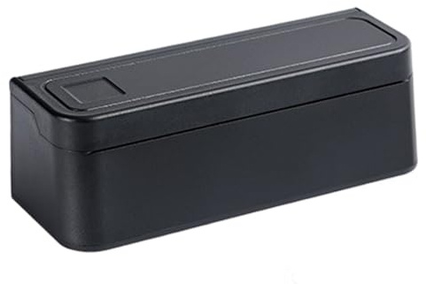 Porte-monnaie pour voiture, organisateur de changement à 4 emplacements de capacité avec couvercle anti-poussière à ressort, rangement adhésif sans trace pour jetons stationnement, acc