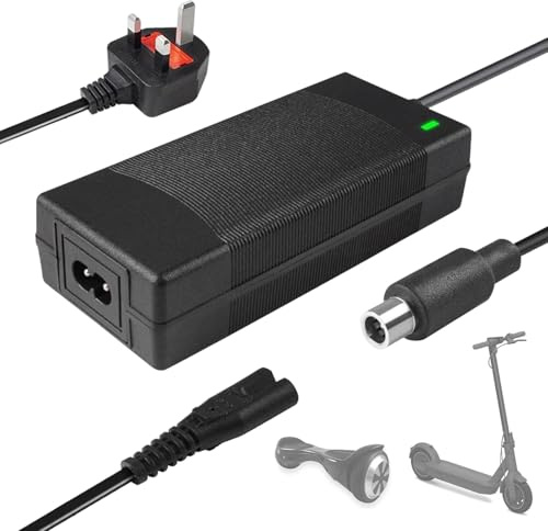 OHVBAEON Electric Scooter Charger,42V 2A Hoverboard Charger for 36V Li-ion Batterie Electric Bike Lithium Battery Charger for Xiaomi M365, Pro,Pro 2,Mobility Scooter,Self-Balancing Scooter,DC 8mm