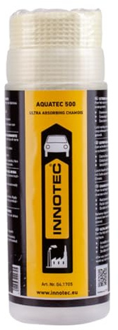 INNOTEC Aquatec 500 – Camoscio in pelle ultra assorbente per auto, moto e vernice automobilistica – Asciugatura senza striature su cromo, vetro e superfici verniciate dopo il lavaggio del veicolo