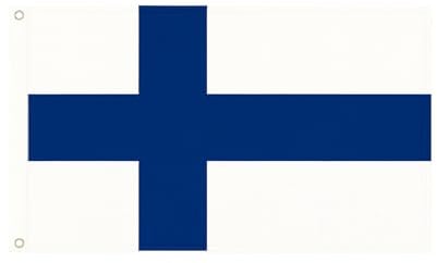 Brick Takeover Länder Flagge 150cm x 90cm, mit Metallösen (Finnland)
