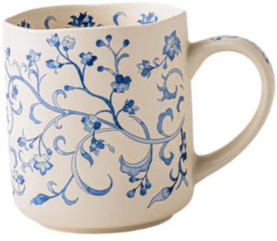 YWJLQH Cup Ceramic Mug Beverage Drinking Mug Tea Porcelain Cup Comfortable Handle Matte Finish Flower Design Suitable for Household Kitchen H, Style C