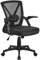 Yaheetech Bürostuhl Schreibtischstuhl mit hochklappbare Armlehnen, Drehstuhl aus Mesh, Office Chair Ergonomic, erstellbaren Lendenwirbelstütze, Wippfunktion, höhenverstellbar Schwarz