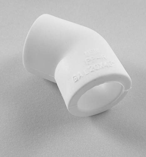 PP-R Rohr 20 mm Verbinder Winkel 45 Grad Kniestück Muffe T-Stück Fitting Fittings PPR (1 x Winkel 45° 20mm)