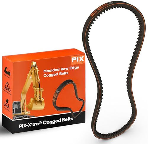 PIX AX39 Cogged V-Belt – 1/2 x 41in OC, Industrial Drive V-Belt for High Horsepower Applications, Compressors, Pumps, Fans, Vacuum Pumps, Blowers, Generators, Heat Exchangers, and Industrial Drives