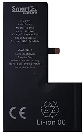 Smartex® Black Label Batterie Compatible avec iPhone XS - 2658 mAh | Garantie 2 Ans