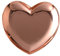 EXCEART Metall Herz Schmuck Tablett Edelstahl Ohrringe Schmuck Palettenring Display Tablett Home Desktop Dekoration (Roségold)