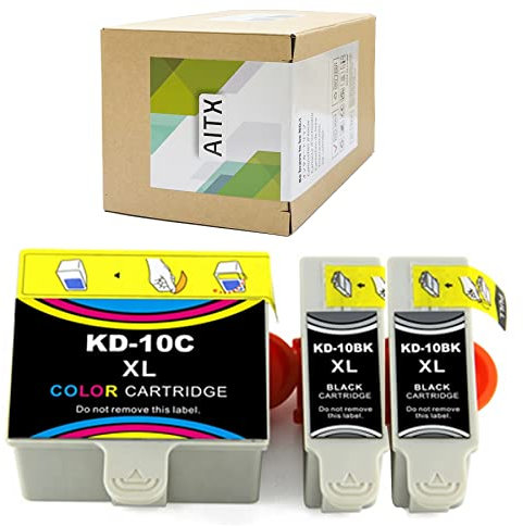 AITX 10B & 10CL Patronen kompatible für Kodak EasyShare 5100 5300 5500 3250 5250 ESP3 ESP5 ESP7 ESP9 Drucker, XL(2 Schwarz & Farbe)