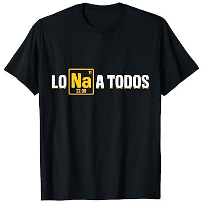 Tshirtoftheyear - Camiseta con Tema Químico - Hombre - Unisex - S - Black - Manga de Doble Puntada - Regular Fit - Imported
