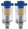 TCP Global Mini in-Line Air Filter, Oil and Water Separator (Pack of 2) - Drain Valve, Water Trap, Air Dryer, Removes Moisture, Dirt - Use on Compressor Air Line Hose, Air Tools, Paint Spray Guns