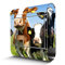 banjado® Briefkasten Edelstahl personalisiert mit Motiv Kühe 38x43x12cm & 2 Schlüssel - rostfreier Edelstahl Briefkasten mit Zeitungsfach - Postkasten A4 Einwurf inkl. Montagematerial