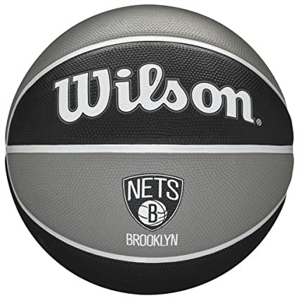 Wilson Basketball NBA TEAM TRIBUTE, BROOKLYN NETS, Outdoor, Gummi, Größe: 7
