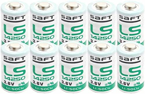 10 X SAFT LS14250 1/2 AA 3.6v Battery 14250 Can Use for Dogwatch R9 Leash 1200mAh High Capacity