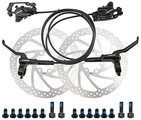 Syfinee Bike Disc Brake Kit with Bolts Aluminum Front and Rear Caliper 160mm Rotor Freewheel for Road Bike Mountain Bike