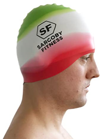 Sargoby Fitness Gorros para Natacion España tamaño estándar Diseñado para Nadadores de competición o Nadadores recreativos Que Buscan más Velocidad Gorro de natación Negro USA Australia Maga (Italia)