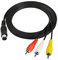 RIIEYOCA DIN 10 pin a RCA audio video composito cavo, 10 pin maschio spina a 3 RCA maschio stereo AV cavo di collegamento cavo, per apparecchiature audio video uscita segnale - 1,8 m