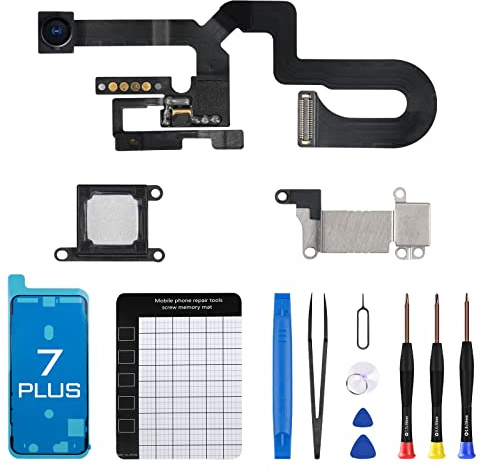 DGSCSMY Per iPhone 7 plus Sostituzione Fotocamera Frontale 7MP 5.5 Kit di Riparazione Auricolare Altoparlante Auricolare Sostituzione Modulo OEM Parte con Sensore di Luce Ambiente Sensore di