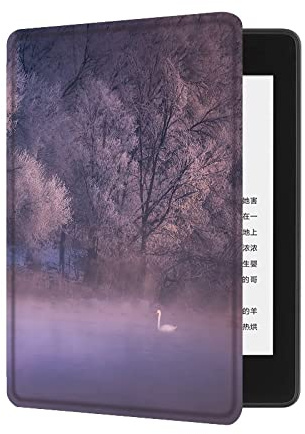 NagpintS Custodia per Kindle 2014 7a Generazione - Custodia per Amazon Kindle Touch 2014 (Kindle 7 7a Generazione) Custodia Protettiva Sottile per Ereader Custodia per Modello Wp63Gw-Dream Swan Lake