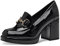 MARCO TOZZI Mocassini Donna con Tacco Verniciati Vegani, Nero (Black Patent), 40 EU