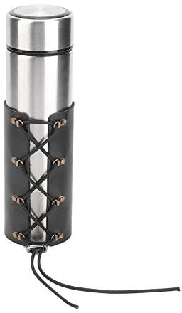 Porte-gobelet De Moto, Porte-gobelet Réglable en Cuir PU avec Ficelle élastique pour Moto(Noir)