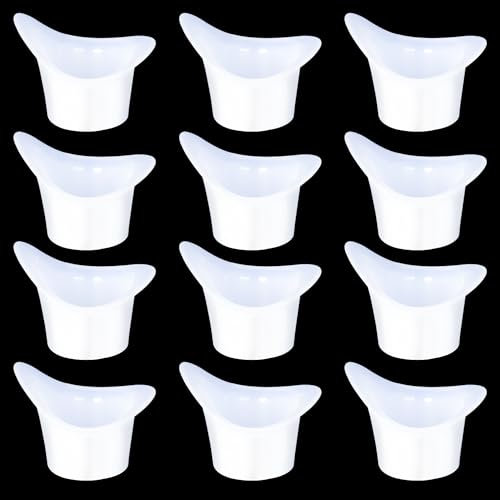 Bohue Lot de 12 tasses de lavage des yeux en silicone avec écailles confortables pour soulager la fatigue et la sécheresse